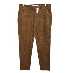 Mens Banana Republic Brown Traveler Corduroy Slim Fit Pants Mid Rise Size 32x30